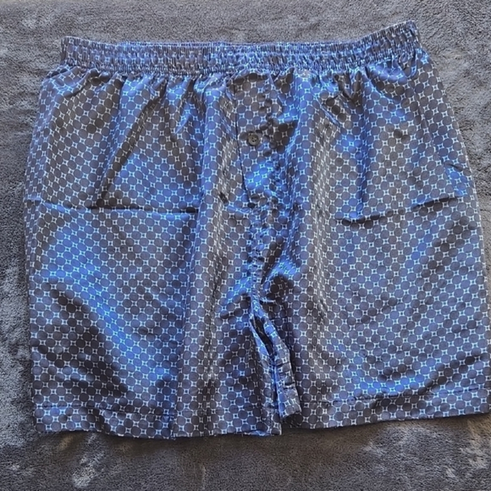 CYZ Silky Blue Geometric Boxers